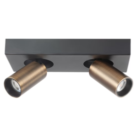 Opbouwspot Eliano 2 lichts brons