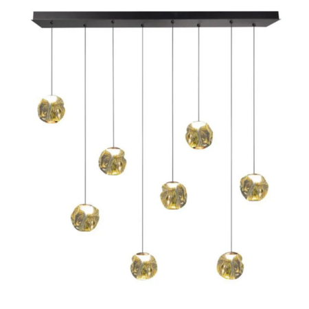 Highlight Moderne design hanglamp Melina 8-lichts goud