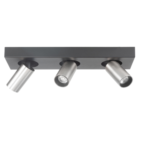 Highlight Modern industrieel opbouwspot Eliano 3-lichts nikkel