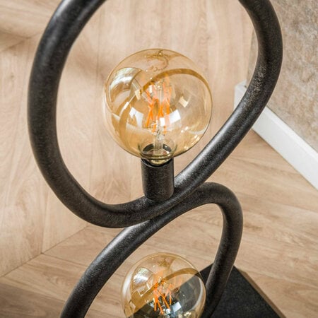 BelaLuz Moderne vloerlamp Flint 4 lichts charcoal