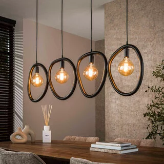 Hanglamp Flint 4 lichts charcoal