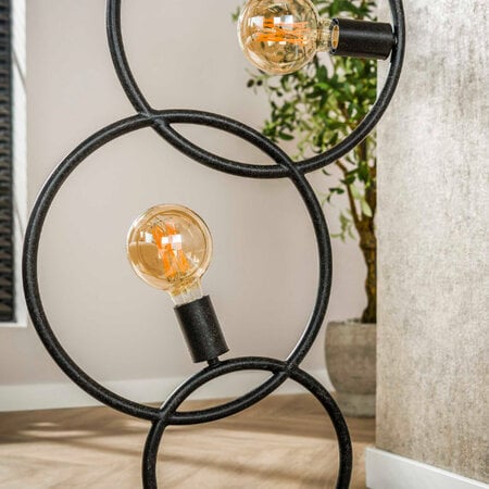 BelaLuz Modern design vloerlamp Loop 3-lichts charcoal