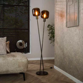 Vloerlamp Calore 2-lichts Sienna brown