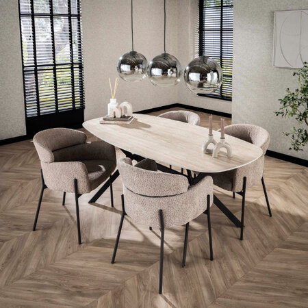 BelaLuz Moderne hanglamp Bubble 3-lichts oud zilver met smoke glas