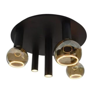 Plafondlamp Riva 5-lichts zwart