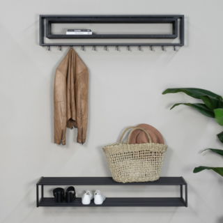 Schoenenrek School 120 cm zwart