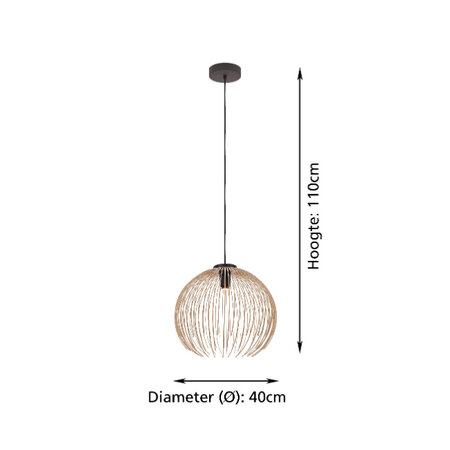 Stars of Light Modern Scandinavische hanglamp Alhabia 1-lichts zand