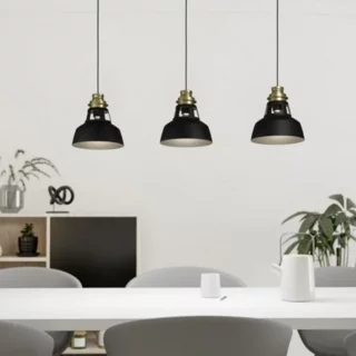 Hanglamp Espardino 3-lichts zwart