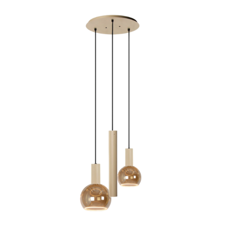Ztahl Modern design hanglamp Riva 3-lichts quartz