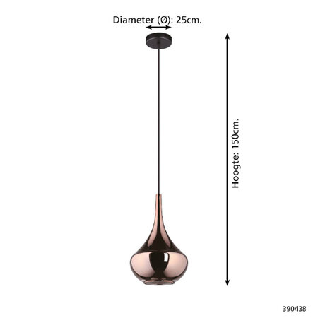 Stars of Light Moderne design hanglamp Almoster 1-lichts koper