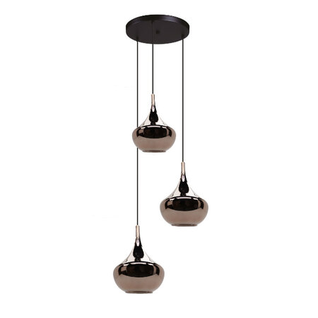 Stars of Light Modern design hanglamp Almoster 3-lichts getrapt koper