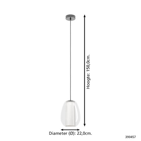 Stars of Light Moderne minimalistische hanglamp Menorca 1-lichts wit
