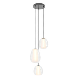 Hanglamp Menorca 3-lichts getrapt wit