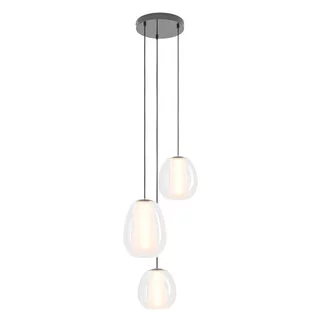 Hanglamp Menorca 3-lichts getrapt wit