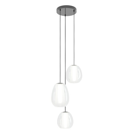 Stars of Light Modern minimalistische hanglamp Menorca 3-lichts getrapt wit
