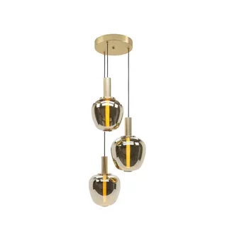 Hanglamp Fruitera 3-lichts getrapt messing