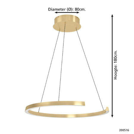 Stars of Light Modern hotel chique hanglamp Labonete goud Ø80 cm