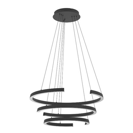 Stars of Light Modern minimalistische hanglamp Labonete 3-rings LED zwart