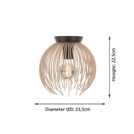 Stars of Light Modern Scandinavische plafondlamp Alhabia 1-lichts small zand