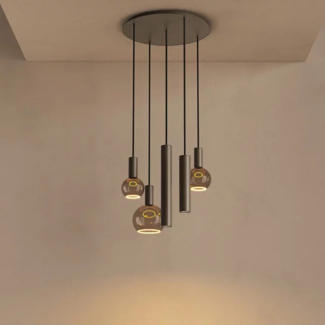Hanglamp Riva 5-lichts Ø50 cm platinum