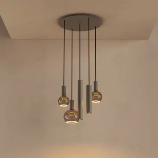 Hanglamp Riva Ø50cm 5-lichts Quartz