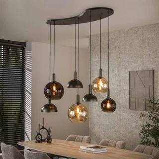 Hanglamp Cluster 7-lichts Sienna brown