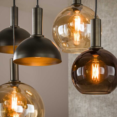 BelaLuz Modern industriële hanglamp Cluster 7-lichts Sienna brown