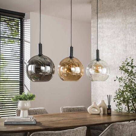 BelaLuz Moderne hanglamp Poly 3-lichts charcoal