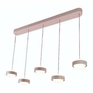 hanglamp Puleggia 5-lichts balk crème