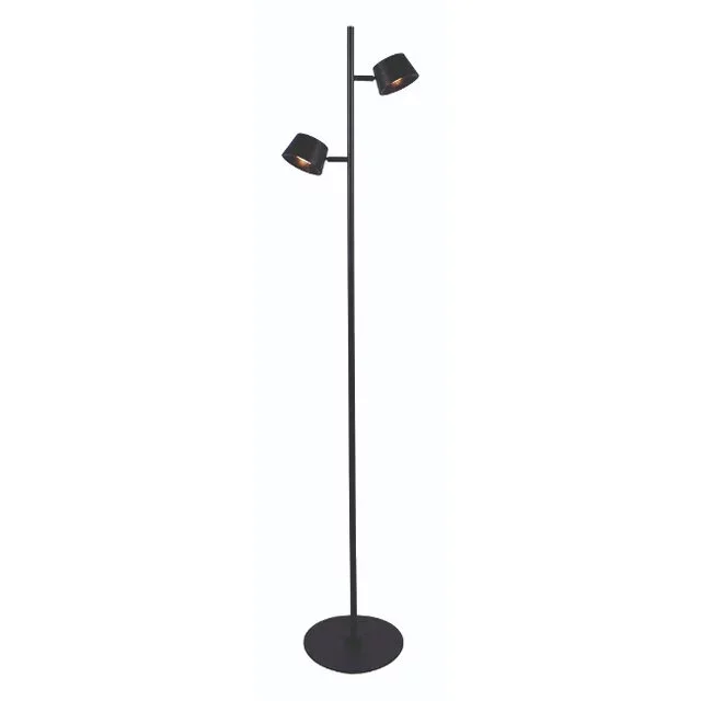 Vloerlamp Cugino 2-lichts zwart