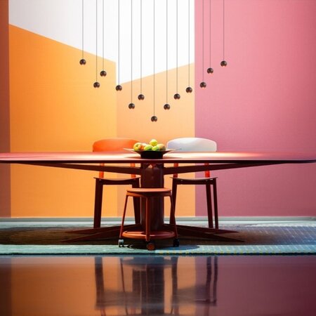 ETH Moderne Design hanglamp Grace 13-lichts ovaal zwart