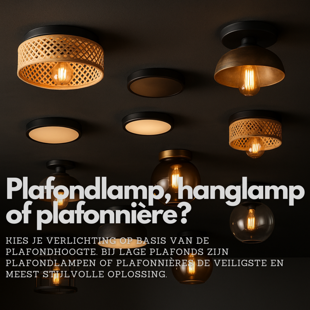 Plafondlamp, hanglamp of plafonnière? Dit is het verschil met bijbehorende tips!