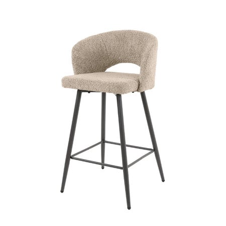 BelaLuz Moderne barstoel Cloud bouclé zand