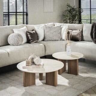 Salontafel Romano 2-set travertinlook