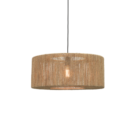 GOOD & MOJO Landelijke Ibiza stijl hanglamp Iguazu 1-lichts jute naturel Ø60 cm