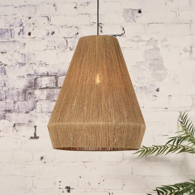 Hanglamp Iguazu 1-lichts Jute Naturel Ø60 cm taps