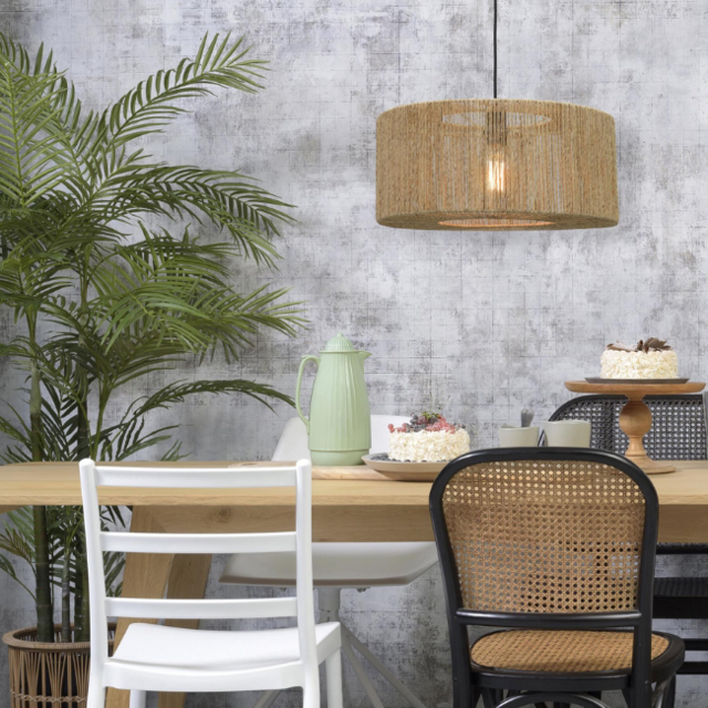 Hanglamp Iguazu 1-lichts jute naturel Ø50 cm