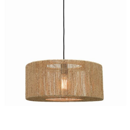 GOOD & MOJO Landelijke Ibiza stijl hanglamp Iguazu 1-lichts jute naturel Ø50 cm