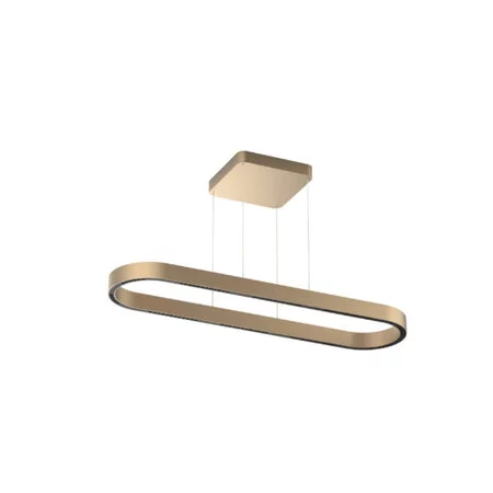 Highlight Moderne hotel chique hanglamp Loop Champagne gold 120 cm