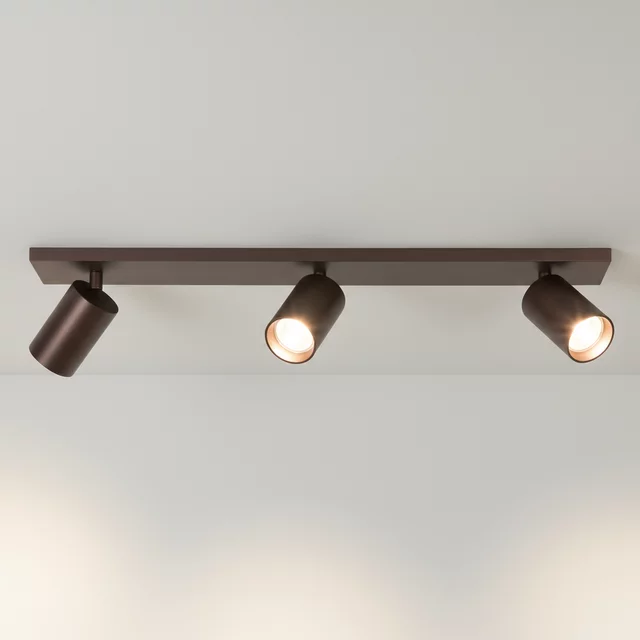 Opbouwspot Mila 3-lichts Choco