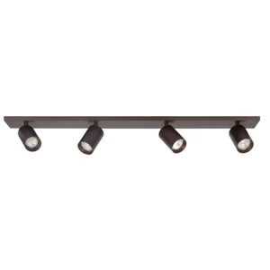Highlight Modern chique opbouwspot Mila 4-lichts op balk choco