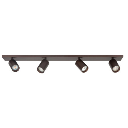 Highlight Modern chique opbouwspot Mila 4-lichts op balk choco