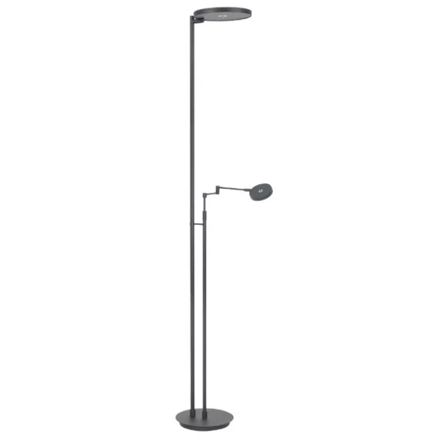 Uplighter Vienna met leeslamp zwart