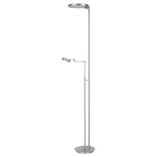 Uplighter Vienna met leeslamp nikkel