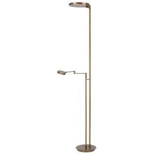 Uplighter Vienna met leeslamp brons