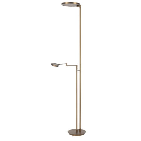 Highlight Klassieke vloerlamp Vienna uplighter met leeslamp brons