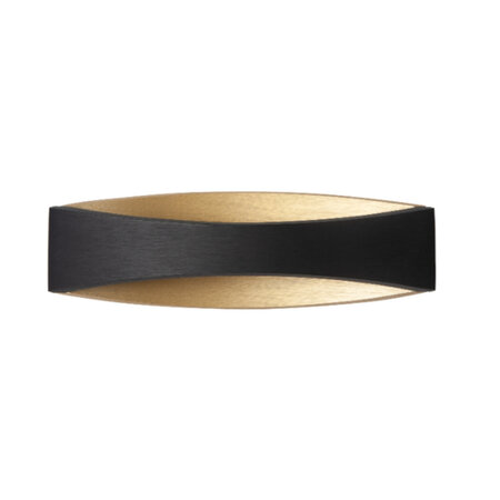Highlight Modern hotel chique wandlamp Medusa 8W zwart goud 25 cm