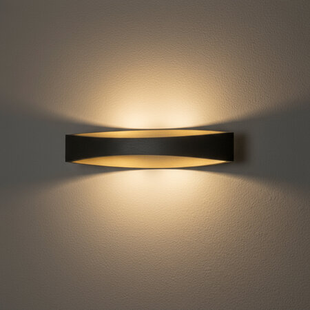 Highlight Modern hotel chique wandlamp Medusa 12W zwart goud 35 cm