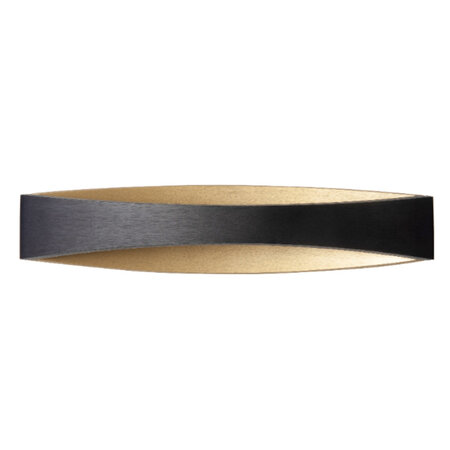 Highlight Modern hotel chique wandlamp Medusa 12W zwart goud 35 cm