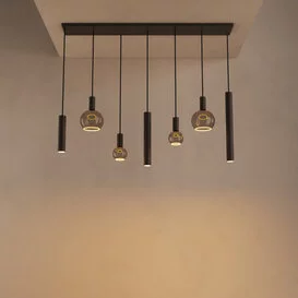 Hanglamp Riva  7-lichts 145 cm platinum